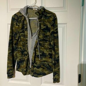 Ardene’s Camo shirt with hoodie